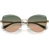 imageCoach Womens Hc7162 Cat Eye SunglassesShiny Light GoldPineGreen Champagne Gradient