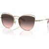 imageCoach Womens Hc7162 Cat Eye SunglassesShiny Light GoldRoseGrey Pink Gradient