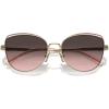 imageCoach Womens Hc7162 Cat Eye SunglassesShiny Light GoldRoseGrey Pink Gradient