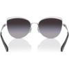 imageCoach Womens Hc7162 Cat Eye SunglassesShiny SilverBlackGrey Gradient