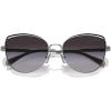 imageCoach Womens Hc7162 Cat Eye SunglassesShiny SilverBlackGrey Gradient