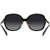imageCoach Womens Hc8360f Low Bridge Fit Square SunglassesBlackGrey Gradient Polarized