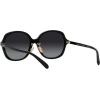 imageCoach Womens Hc8360f Low Bridge Fit Square SunglassesBlackGrey Gradient Polarized
