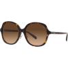 imageCoach Womens Hc8360f Low Bridge Fit Square SunglassesDark TortoiseBrown Gradient