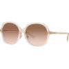 imageCoach Womens Hc8360f Low Bridge Fit Square SunglassesTransparent FawnBrown Gradient