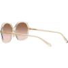 imageCoach Womens Hc8360f Low Bridge Fit Square SunglassesTransparent FawnBrown Gradient