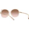 imageCoach Womens Hc8360f Low Bridge Fit Square SunglassesTransparent FawnBrown Gradient