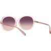 imageCoach Womens Hc8360f Low Bridge Fit Square SunglassesTransparent Pink GradientPurple Pink Gradient