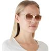 imageCoach Womens Hc8361u Universal Fit Square SunglassesTransparent FawnBrown Gradient