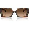 imageCOACH Womens HC8409U Universal Fit Square Sunglasses Jade Pearl TortoiseBrown Gradient 53 mm
