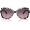 imageCOACH Womens HC8410U Rivet Universal Fit Butterfly Sunglasses Amethyst Pearl TortoiseSmoke Purple Gradient 56 mm