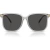 imageCOACH Womens HC8413BD Square Sunglasses Transparent DoveGrey Solid 58 mm