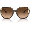 imageCOACH Womens Hc8396u Universal Fit Square SunglassesDark TortoiseBrown Gradient