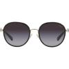 imageCoach Womens Hc7129 Round SunglassesBlackGrey Gradient