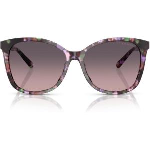 imageCOACH Womens HC8271U Universal Fit Square Sunglasses Amethyst Pearl TortoiseSmoke Purple Gradient 57 mm