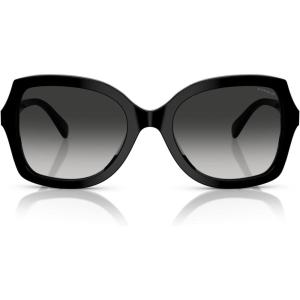 imageCOACH Womens HC8410U Rivet Universal Fit Butterfly Sunglasses BlackGrey Gradient 56 mm