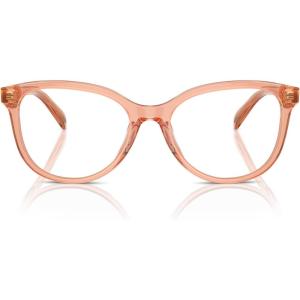imageCOACH Womens Hc6236u Universal Fit Square Prescription Eyewear FramesTransparent SaddleDemo Lens