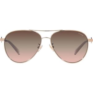 imageCoach HC7128 Sunglasses Shiny Rose GoldBrown Pink Gradient 58 mm