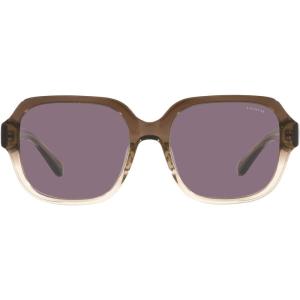 imageCoach Womens Hc8335u Universal Fit Rectangular SunglassesTransparent Brown GradientViolet Solid