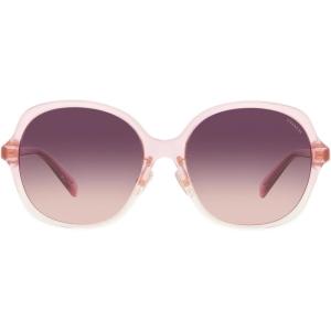 imageCoach Womens Hc8360f Low Bridge Fit Square SunglassesTransparent Pink GradientPurple Pink Gradient