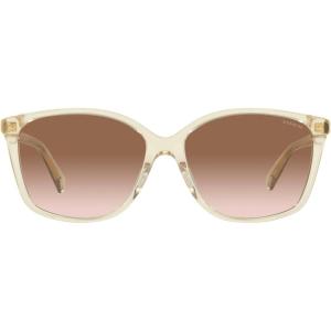 imageCoach Womens Hc8361u Universal Fit Square SunglassesTransparent FawnBrown Gradient