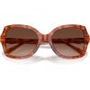 imageCOACH Womens HC8295 Square Sunglasses Caramel TortoiseBrown Gradient Polarized 56 mm