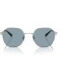 imageCoach Mens Hc7155 Round SunglassesSilver Satin ColorLight Blue Solid
