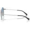 imageCoach Mens Hc7155 Round SunglassesSilver Satin ColorLight Blue Solid
