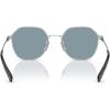 imageCoach Mens Hc7155 Round SunglassesSilver Satin ColorLight Blue Solid