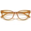 imageCoach Womens HC6258U Universal Fit Square Prescription Eyewear Frames Milky AmberDemo Lens 51 mm
