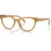 imageCoach Womens HC6258U Universal Fit Square Prescription Eyewear Frames Milky AmberDemo Lens 51 mm