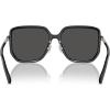 imageCoach Womens Hc8401d Square SunglassesBlackGrey Solid