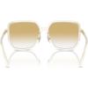 imageCoach Womens Hc8401d Square SunglassesMilky CloudYellow Clear Gradient
