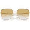 imageCoach Womens Hc8401d Square SunglassesMilky CloudYellow Clear Gradient