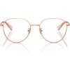 imageCOACH Womens HC5116D Rectangular Prescription Eyewear Frames Shiny Rose GoldDemo Lens 53 mm