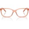 imageCOACH Womens HC6139U Universal Fit Square Prescription Eyewear Frames Transparent SaddleDemo Lens 53 mm