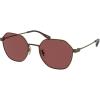 imageCoach Mens Hc7155 Round SunglassesAntique GoldWine Solid