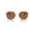 imageCoach Mens Hc7155 Round SunglassesLight Gold Satin ColorBrown Solid