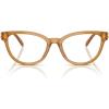 imageCoach Womens HC6258U Universal Fit Square Prescription Eyewear Frames Milky AmberDemo Lens 51 mm
