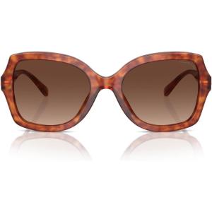 imageCOACH Womens HC8295 Square Sunglasses Caramel TortoiseBrown Gradient Polarized 56 mm