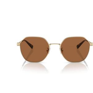 imageCoach Mens Hc7155 Round SunglassesLight Gold Satin ColorBrown Solid
