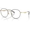 imageCOACH Womens Hc5175 Round Prescription Eyewear FramesShiny Light GoldBlackDemo Lens