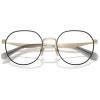 imageCOACH Womens Hc5175 Round Prescription Eyewear FramesShiny Light GoldBlackDemo Lens