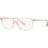 imageCoach Womens Hc6185 Square Prescription Eyewear FramesTransparent BlushDemo Lens