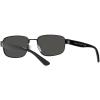 imageCoach Womens Hc7149 Rectangular SunglassesShiny BlackDark Grey Solid