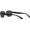 imageCoach Womens Hc7149 Rectangular SunglassesShiny BlackDark Grey Solid