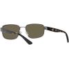 imageCoach Womens Hc7149 Rectangular SunglassesShiny GunmetalBrown Solid