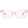 imageCoach Womens Hc6185 Square Prescription Eyewear FramesTransparent BlushDemo Lens