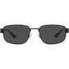 imageCoach Womens Hc7149 Rectangular SunglassesShiny BlackDark Grey Solid