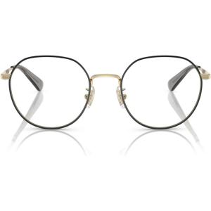 imageCOACH Womens Hc5175 Round Prescription Eyewear FramesShiny Light GoldBlackDemo Lens